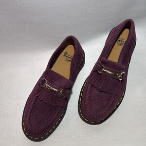 NIB Dr. Martens Snaffle Loafer suede burgundy size: 9